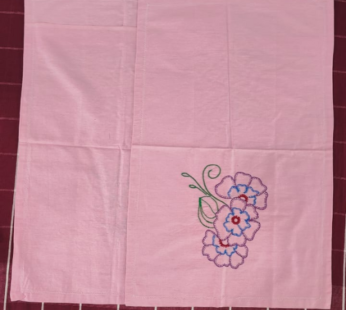 Pillow cover (Pink- flower design)