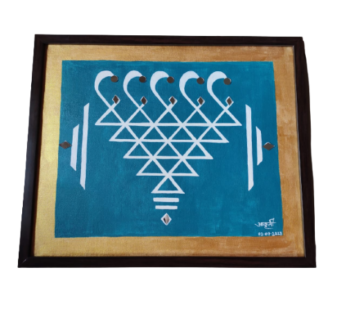 Saraswati Yantra Canvas Painting