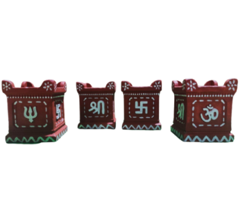 Tulsi Vrindavan Terracotta Diyas