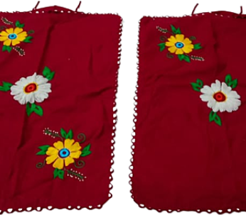 Embroidered pillow cover