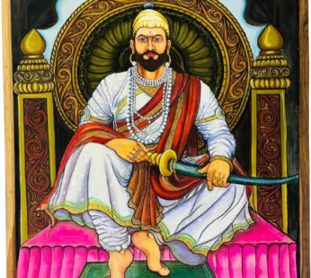 Acrylic Canvas Painting of Shivaji Maharaj